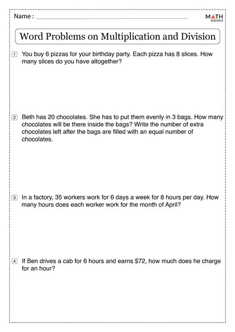 Mixed multiplication and division word problems.
